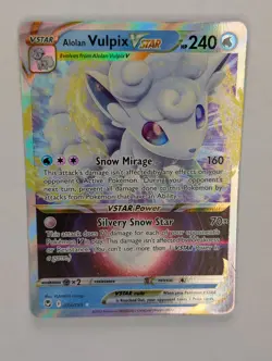 Alolan Vulpix VSTAR - 034/195 - Pokemon Silver Tempest Ultra Rare Card NM - Image 1
