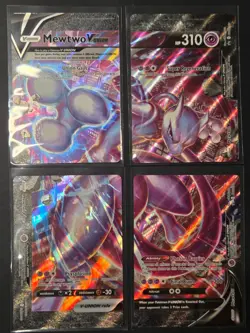 Pokemon Card Mewtwo V-Union SWSH159-SWSH162 Black Star Promo Set of 4 NM - Image 1
