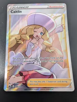 Pokemon TCG Caitlin (Full Art) 189/198 SWSH06: Chilling Reign Ultra Rare NM/M - Image 4