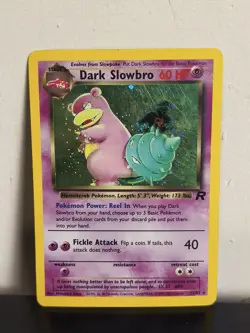 Pokemon TCG Dark Slowbro 12/82 Team Rocket Holo Rare Unlimited Card MP - Image 1