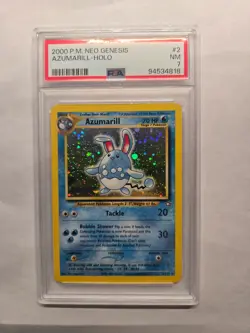 Pokemon Azumarill 2/111 Neo Genesis Holo PSA 7 - Image 1