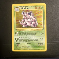 Pokemon TCG Nidoking Holo Rare Card Base Set 11/102, 1999 - Image 1