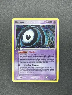 Pokemon TCG Unown M M/28 EX Unseen Forces Holo MP - Image 1