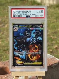2025 Pokemon PFL EN Mega Charizard X ex Special Illustration Rare PSA 10 - Image 1