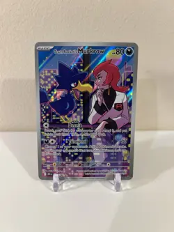 Pokemon SV10: Destined Rivals Team Rocket’s Murkrow 200/182 Illustration Rare NM - Image 1