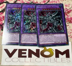 3x (M/NM) *EURO* Egyptian God Slime RA01-EN029 Secret Rare 1st Edition YuGiOh - Image 1