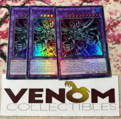 3x (M/NM) *EURO* Egyptian God Slime RA01-EN029 Super Rare 1st Edition YuGiOh - Image 1