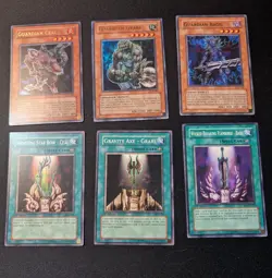 Yu-Gi-Oh! 1st Ed Holo Guardian Lot - Ceal, Grarl, Baou & Equip Spell Cards DCR - Image 1