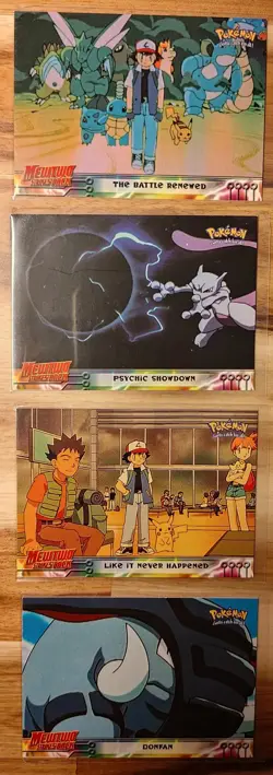 1999 Topps Pokemon the First Movie 12 Card Pack Plus 2 Topps TV Cards - Image 2