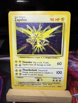 Base Set Zapdos16/102 Clefairy 05/102 Holo Rare 1999 WOTC Vintage Pokemon Card - Image 1