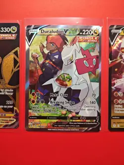 Pokemon Duraludon V VMAX Gold Trainer Gallery Evolution Set 3 Cards Lot - Image 3