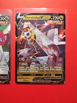 Pokemon Duraludon V VMAX Gold Trainer Gallery Evolution Set 3 Cards Lot - Image 4