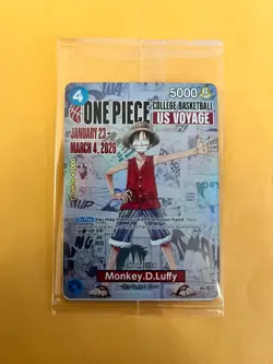 One Piece Monkey.D.Luffy US College Basketball Promo Card *SEALED* - Image 1