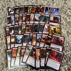 Magic the Gathering 50 Red Rare Card Lot - Image 1