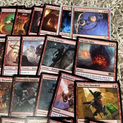 Magic the Gathering 50 Red Rare Card Lot - Image 3