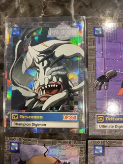 Digimon Vintage 2000 Card Lot Of 4 Cards Rare One Holographic Card - Image 2