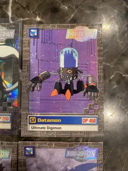 Digimon Vintage 2000 Card Lot Of 4 Cards Rare One Holographic Card - Image 3