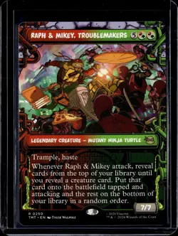 Raph & Mikey, Troublemakers (Showcase) - 250 - TMT - NM - MTG - Image 1