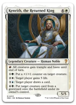Kenrith, the Returned King (White Border) #13 NM Mystery Booster 2 MB2 Magic MTG - Image 1