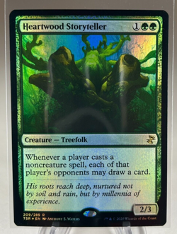 MTG 1X HEARTWOOD STORYTELLER TIME SPIRAL REMASTERED NEAR MINT/MINT FOIL - Image 1