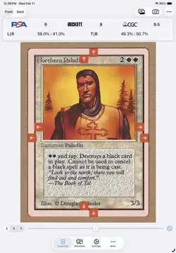 MTG NORTHERN PALADIN (edge ding) Unlimited Edition EX Rare Magic The Gathering - Image 3