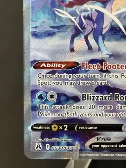 Pokemon TCG Suicune V Full Art Crown Zenith Ultra Rare Card GG38/GG70 - Image 4