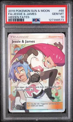 Jessie & James 68/68 - Hidden Fates - Graded PSA 10 GEM MT Pokemon Card - Image 3