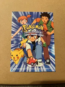 Pokemon Legends Holo CHECKLIST 1999 Topps The First Movie Blue label logo - Image 1