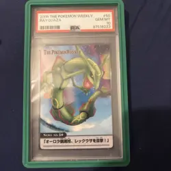 2005 CARDDASS THE POKEMON WEEKLY ADVANCED GENERATION #50 RAYQUAZA PSA 10 - Image 1