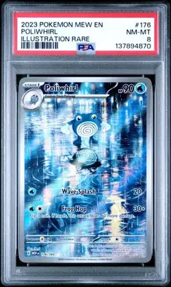 2023 Pokemon Poliwhirl #176 151 Illustration Rare PSA 8:NM-MT - Image 1