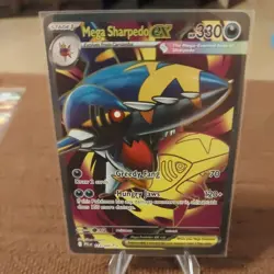 Pokemon Mega Sharpedo EX 113/094 Me02: Phantasmal Flames Ultra Rare PACK FRESH - Image 1