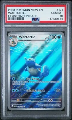 2023 POKEMON MEW EN-151 ILLUSTRATION RARE #171 WARTORTLE PSA 10 - Image 1