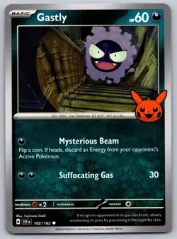 Pokemon TCG Halloween Trick Or Trade 2024 Gastly #102/162 Regular Common - Image 1