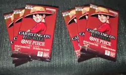 Lot Of 6 One Piece OP13 Carrying On His Will Booster Pack ENGLISH New Loose Pack - Image 1