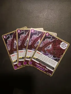 X4 One Piece Card Game TCG Judgment of Hell OP02-089 R M/NM Condition - Image 1