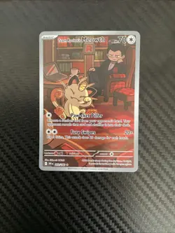 Team Rocket's Meowth 203/182 SV10: Destined Rivals - Pokemon Card - NM - Image 1