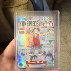 Bandai Monkey.D.Luffy One Piece CCG US Voyage Promo Foil Character Card - Image 1