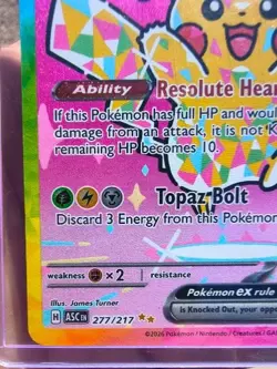 pokemon cards pikachu ex rare illustration art 2026 #277 - Image 4