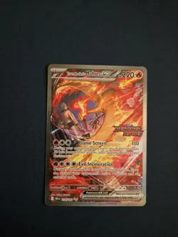 Pokemon TCG Team Rockets Moltres EX Destined Rivals Card 229/182 SIR Stamped - Image 1