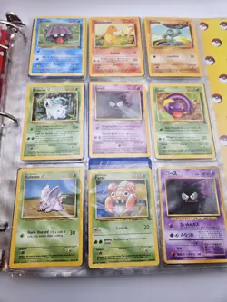 Vintage Pokemon 135 Card Lot 1999 WOTC Base Jungle Fossil Mixed Era Binder - Image 3