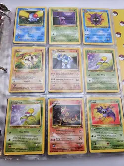Vintage Pokemon 135 Card Lot 1999 WOTC Base Jungle Fossil Mixed Era Binder - Image 4