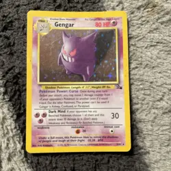 Pokemon TCG Jungle Set Gengar Holo Rare Card 5/62 HP/Damaged - Image 1