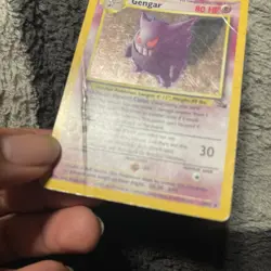 Pokemon TCG Jungle Set Gengar Holo Rare Card 5/62 HP/Damaged - Image 3