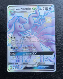 Alolan Ninetales GX SV53/SV94 Hidden Fates Shiny Vault Holo Pokemon TCG Card - Image 1