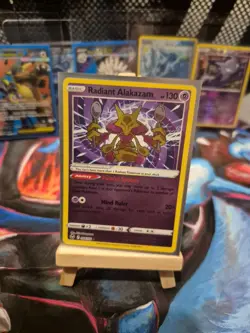 Pokemon Alakazam TCG Radiant Silver Tempest Holo Card 059/195 Rare - Image 1