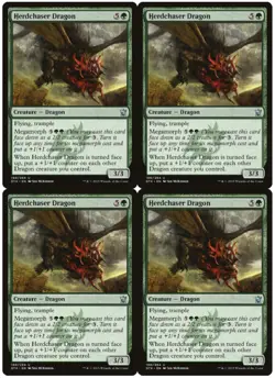 MTG Herdchaser Dragon x4 Dragons of Tarkir Uncommon NM/LP Playset - Image 1
