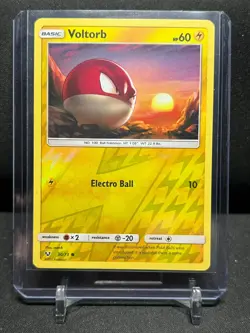 Voltorb 30/73 Reverse Holo Pokemon 2017 Shining Legends LP - Image 1