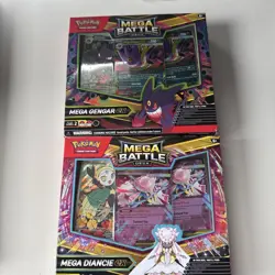 2 Pokemon TCG Mega Battle Deck Bundle Mega Diancie ex & Mega Gengar ex Sealed - Image 1
