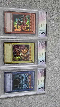 Yu-Gi-Oh! Egyptian God Card Set LC01 EN00 PSA 10 Grade 9 - Image 1
