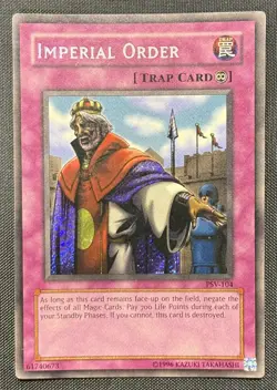 Yugioh Imperial Order Unlimited Edition Secret Rare PSV-104 LP - Image 1